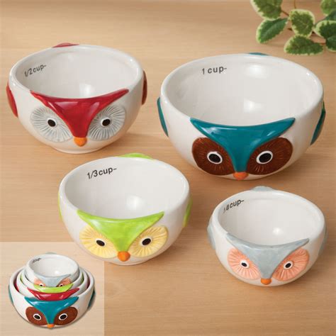 Ceramic Nesting Owl Measuring Cups | Bits and Pieces