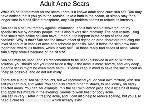 PPT - Adult Acne Scars Remedies PowerPoint Presentation, free download - ID:81445