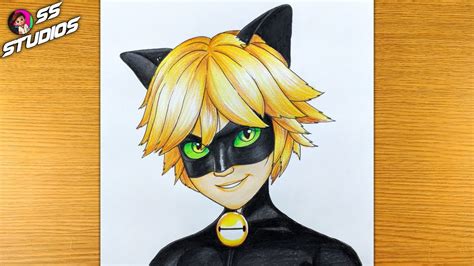 Total 75+ imagen miraculous drawing cat noir - Viaterra.mx