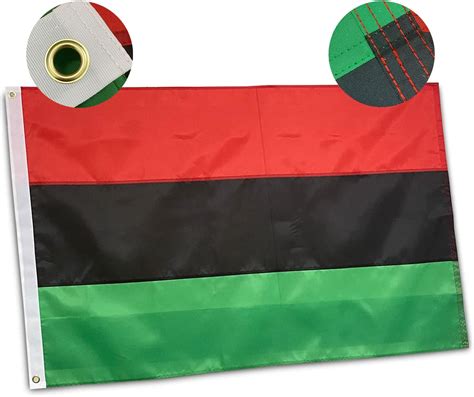 Amazon.com : Large 3x5FT Flag Pan-African Afro American African Banner Black Liberation UNIA ...