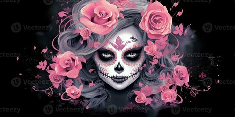 AI Generated. AI Generative. Muertos Mexican latin day of the dead ...