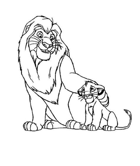 Mufasa And Simba Coloring Pages Coloring Pages