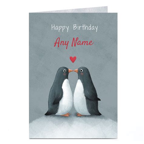 Buy Personalised Birthday Card - Penguin Love for GBP 1.79 | Card Factory UK