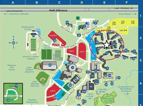 Grand Valley State University Campus Map - Carolina Map