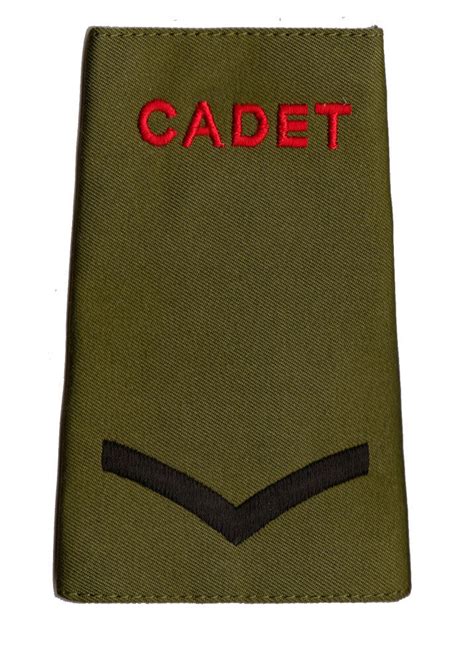 ACF / CCF Lance Corporal RANK SLIDE -LCPL ARMY WO2 Black on Olive CADET ...