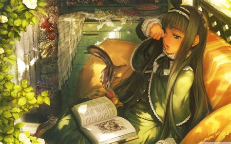 Anime Girl Reading Wallpapers - Top Free Anime Girl Reading Backgrounds - WallpaperAccess