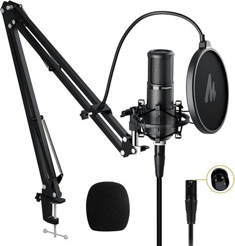 MAONO XLR Condenser Microphone, Professional Cardioid Studio Recording ...