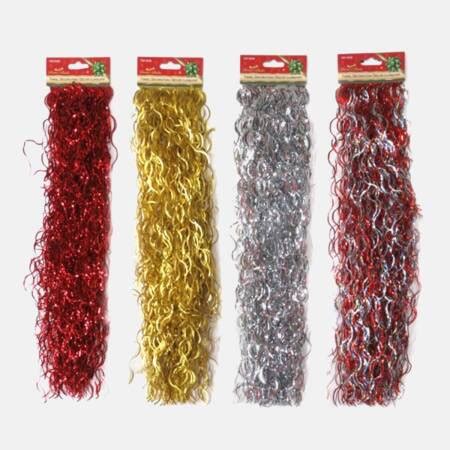 46cm Wavy Metallic Christmas Lametta Angel Hair Tinsel