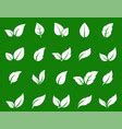 Green leaf icons set Royalty Free Vector Image
