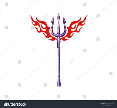 Poseidon Trident Vector Icon Mythology Symbols Stock Vector (Royalty ...