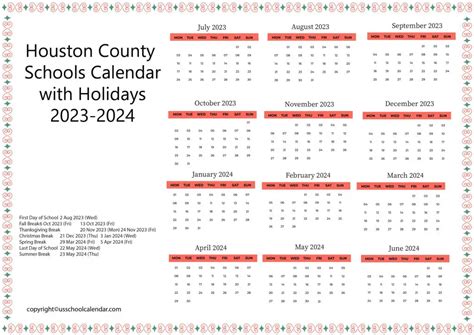 Houston County Schools Alabama Calendar - Isis Revkah