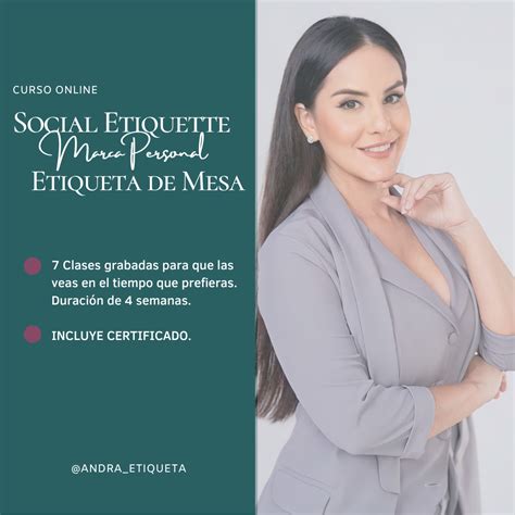 Social Etiquette, Marca Personal y Etiqueta de Mesa - Alexandra Alvarez Ketterer | Hotmart