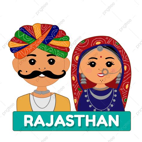 Indian Traditional Vector Hd Images, Rajasthani Couple Cute Indian ...