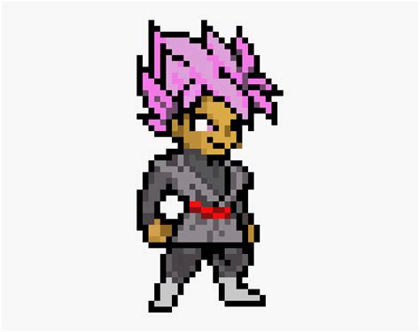 Super Saiyan Rose Goku Black Pixel Art, HD Png Download - kindpng