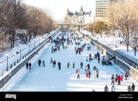 Skating on the Rideau Canal, Ottawa, Canada Stock Photo - Alamy