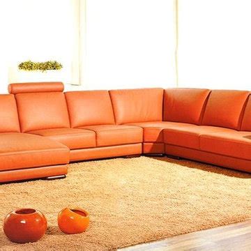 Leather Chaise Sectional - Photos & Ideas | Houzz