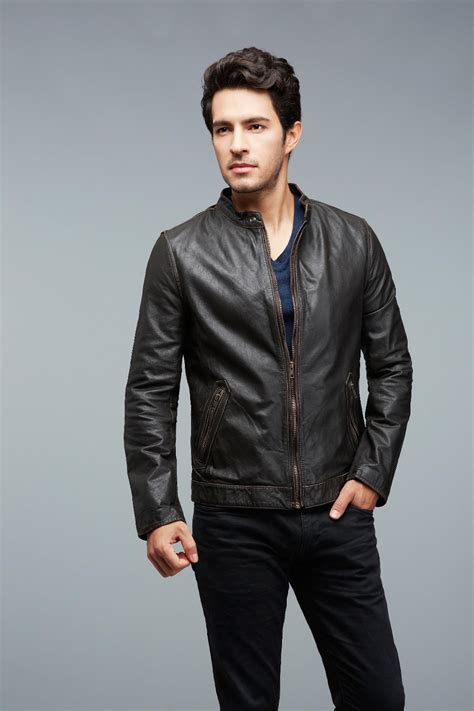 Leather Bomber Jacket - Jackets