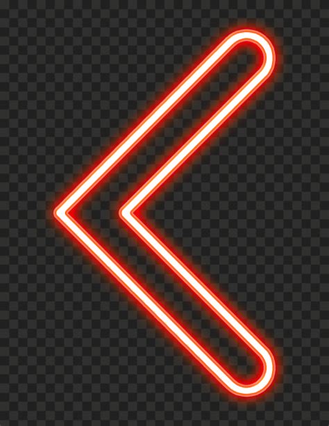 HD Neon Red Arrow Head Left PNG | Citypng