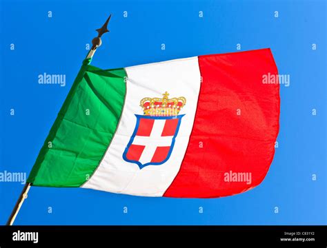 Close up of the flag of the Kingdom of Italy Stock Photo - Alamy