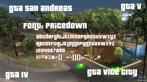 Pricedown - GTA logo font for GTA San Andreas