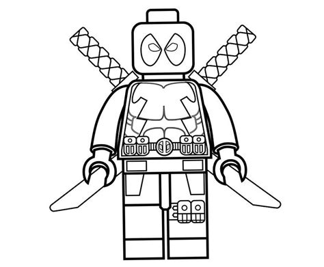 Cool Lego Deadpool Coloring Page - Free Printable Coloring Pages for Kids