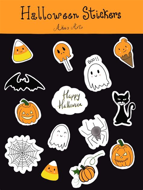 Halloween Stickers in 2021 | Halloween stickers, Fun stickers, Sticker design