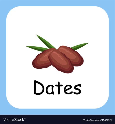 Dates fruit clip art for kids Royalty Free Vector Image