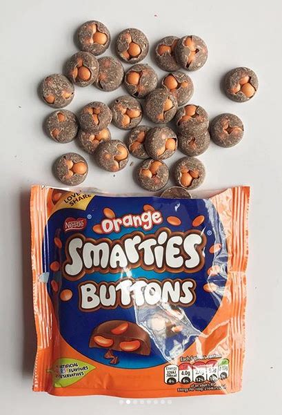 New Orange Smarties Buttons (uk) | Chocolate candy, Chocolate milk, Flavors