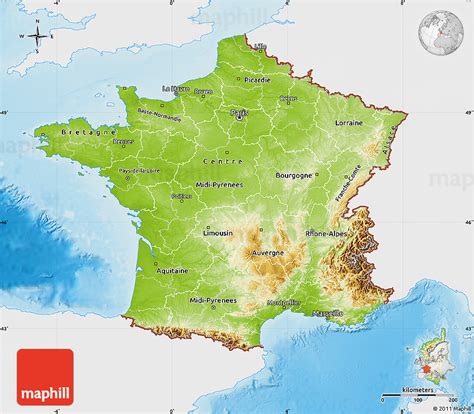 Physical Map Of France Recana Masana 23904 | The Best Porn Website