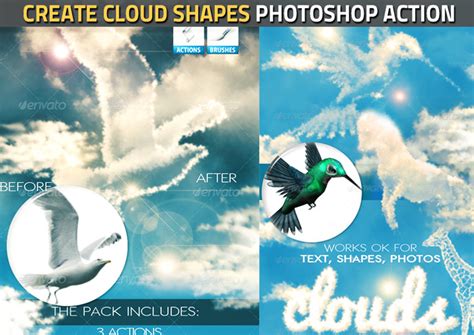 Clouds Text in Photoshop