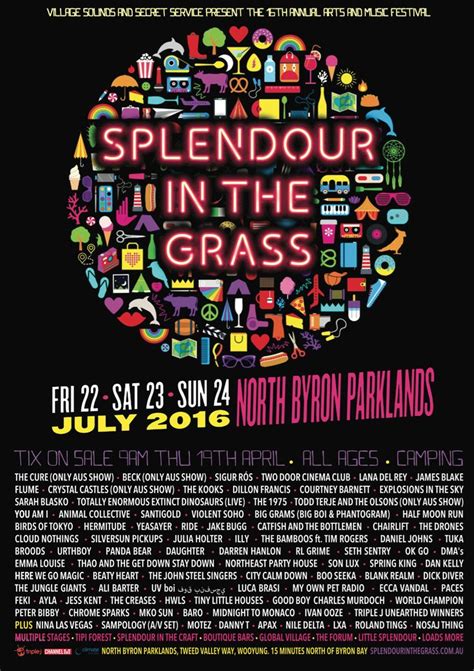 SPLENDOUR IN THE GRASS 2016 | Splendour in the grass, Music festival ...