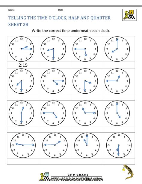 Hour Clock Worksheets - Worksheet24