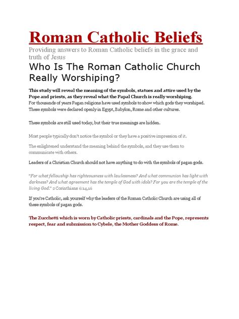 Roman Catholic Beliefs | The Beast (Revelation) | Catholic Church