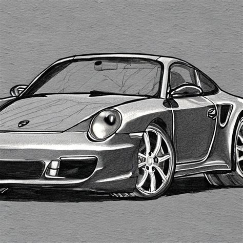 A hand drawn sketch of a Porsche 911 3 – Siding Studios