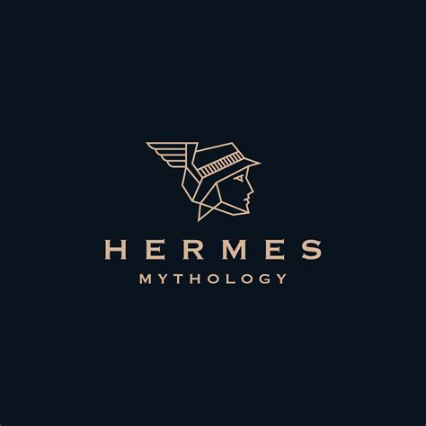 Hermes Olympian ancient Greek god logo icon design template flat vector ...