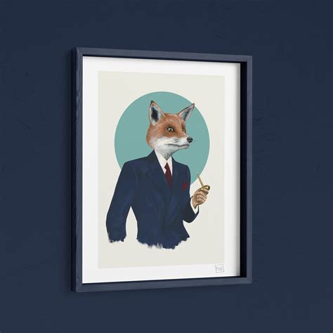 Mr Fox 12x16 Inch Fine Art Print - Etsy