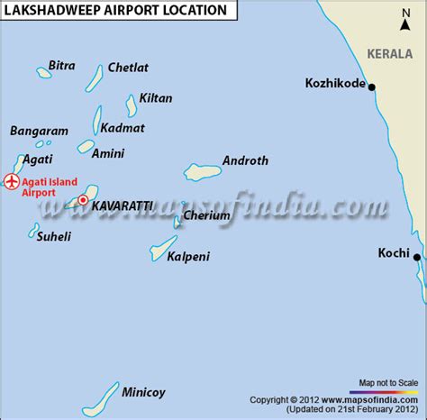 Lakshadweep Airport Map, Airport in Lakshadweep