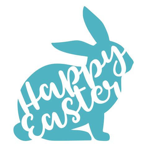 Happy Easter SVG - SVG EPS PNG DXF Cut Files for Cricut and Silhouette Cameo by SavanasDesign