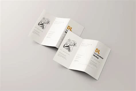 DL Size Tri-Fold Brochure Mockups - Mockup Free