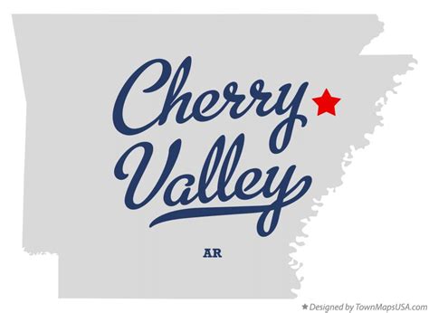 Map of Cherry Valley, AR, Arkansas