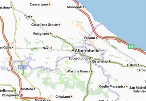 Map of Alberobello - Michelin Alberobello map - ViaMichelin