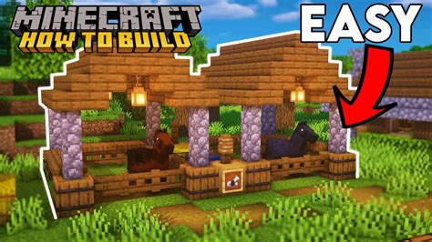 Minecraft: How to Build a Horse Stable | Small Horse Stable Tutorial - YouTube