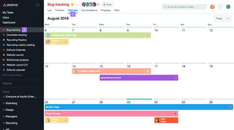 Asana calendar view options | Product guide • Asana Product Guide