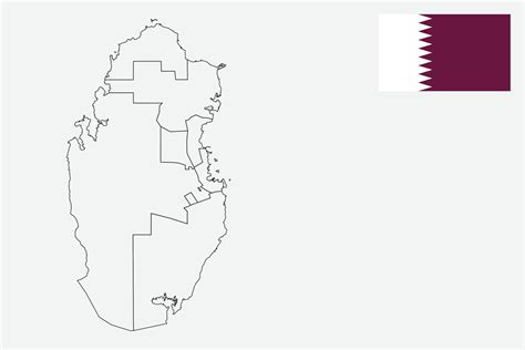 map and flag of Qatar 10198988 Vector Art at Vecteezy