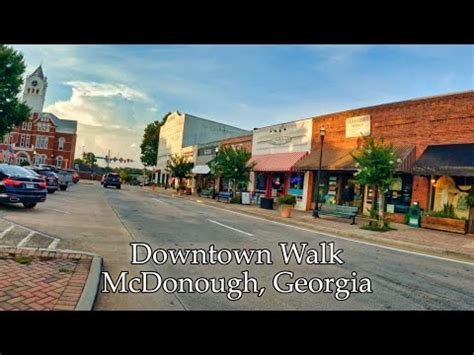 Walking Downtown Mcdonough, Georgia | 4K - USA - YouTube