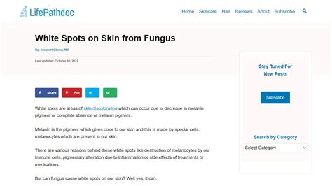 fungus white patches on skin – Beauty Tips