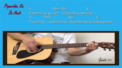 PUPURIHIN KA SA AWIT - CHORDS AND LYRICS - YouTube