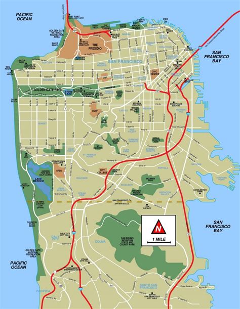 San Francisco Neighborhoods Map - Ontheworldmap.com