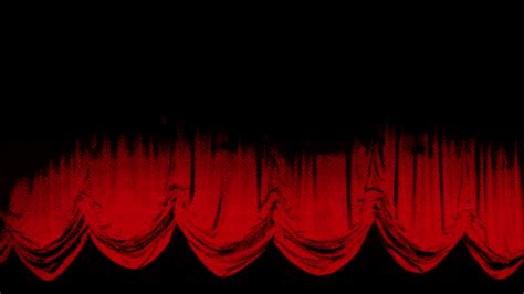 Opening And Closing Red Curtain Stock Footage Video