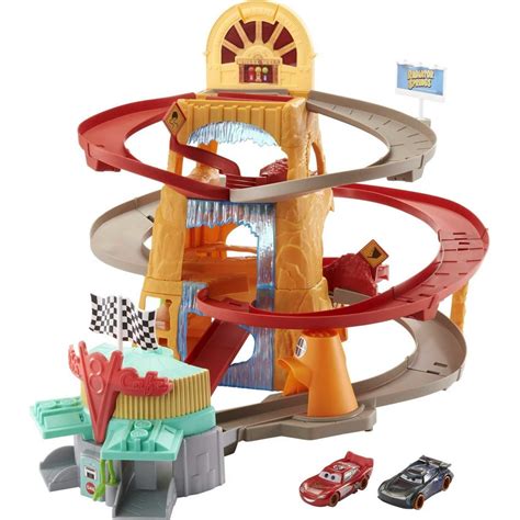 Disney and Pixar's Cars Radiator Springs Mountain Race Playset with Two Vehicles - Walmart.com ...